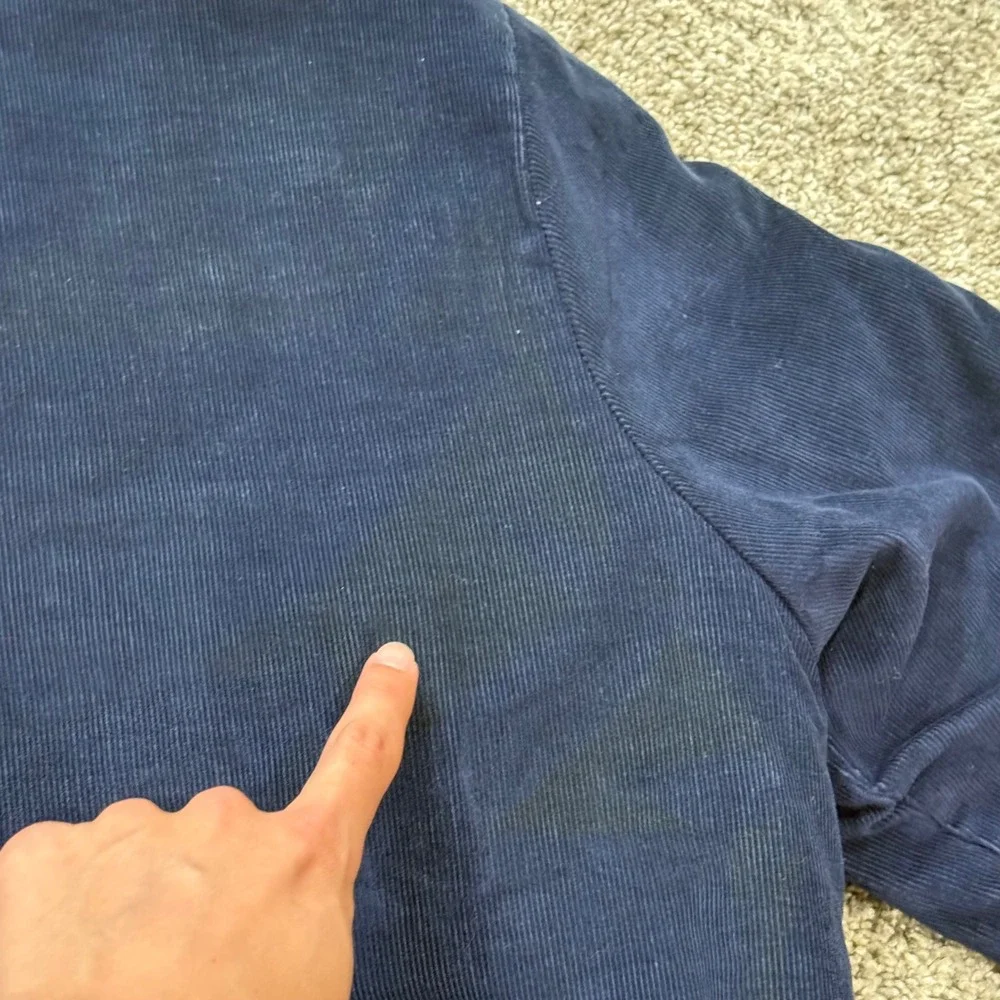 Vintage 80s Champion‎ Notre Dame Corduroy Bomber Jacket Mens M Navy USA Made